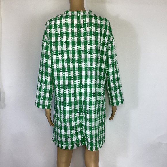 Tuckernuck Georgette Dress Emerald Green Plaid M - Picture 4 of 7